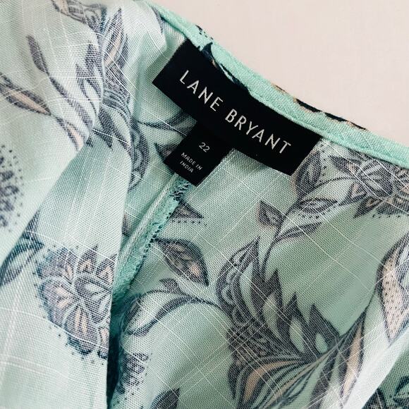 Lane Bryant Floral Print Tie Sleeve Tiered Maxi Dress Size 22 NEW - Picture 7 of 10